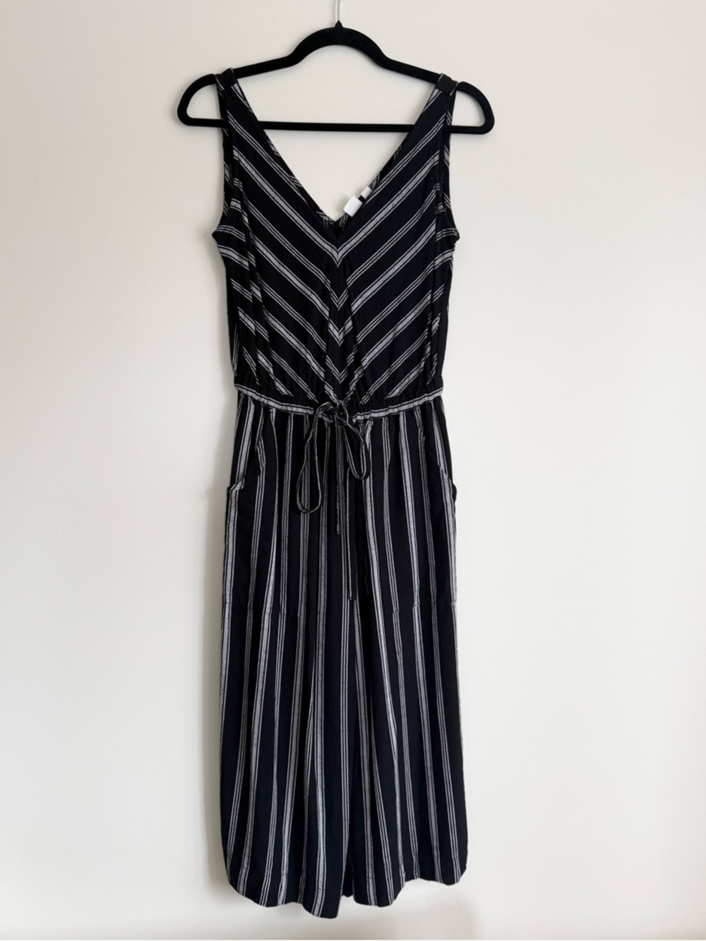 GAP Striped V-Neck Jumpsuit (Could fit size small!)